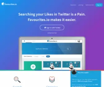 Favourites.io(Organise & share your twitter favourites) Screenshot