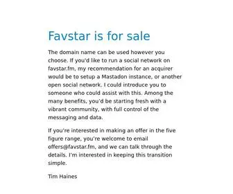 Favstar.fm(Favstar is for sale) Screenshot