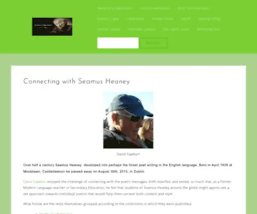 Fawbie.com(Connecting with Seamus Heaney) Screenshot