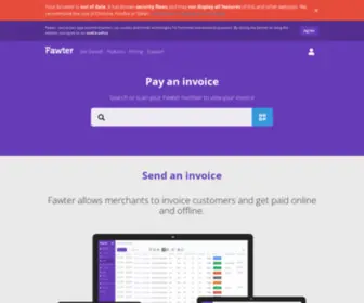 Fawter.com(Send and receive invoices online) Screenshot