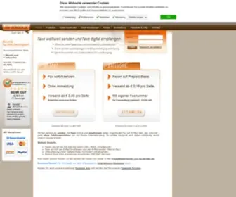 Fax-Senden.de(Online Faxe versenden und empfangen mit) Screenshot