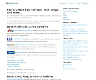Faxauthority.com(Your online guide to frustrating technology) Screenshot