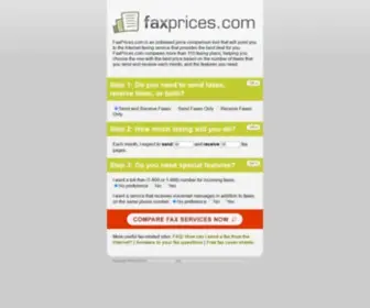 Faxprices.com(Internet Fax Price Comparison) Screenshot