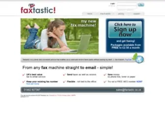 Faxtastic.co.uk(Fax to email and email to fax) Screenshot