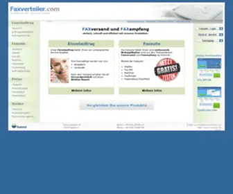 Faxverteiler.com(Faxversand und Faxempfang schnell und einfach mit) Screenshot