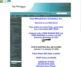 Fayecosmetics.com(Faye Mendelsohn Cosmetics) Screenshot