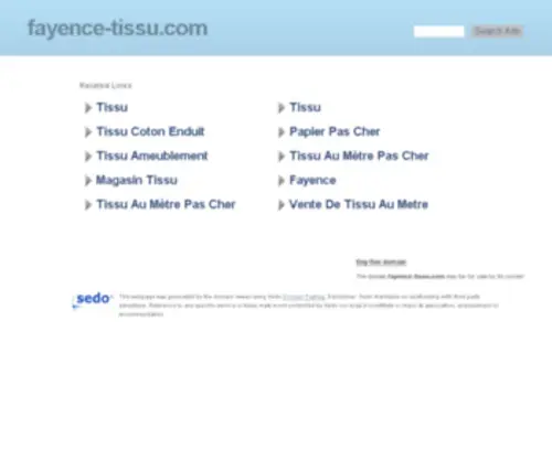 Fayence-Tissu.com(Serveur OVH) Screenshot