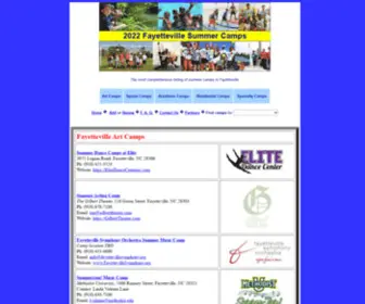 Fayettevillesummercamps.com(Fayetteville Summer Camps) Screenshot