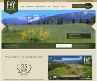 Fayranches.com(Fay Ranches) Screenshot