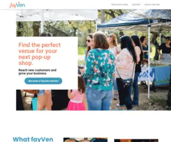 Fayven.com(FayVen books mobile businesses and artisans at local venues for curated pop) Screenshot