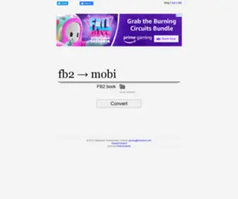 FB2Mobi.com(Convert your FB2 files to MOBI. Embed font) Screenshot