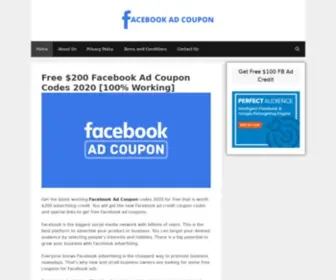 Fbadcoupon.com(FREE $200 Facebook Ad Coupon Codes 2021) Screenshot