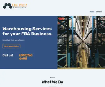 Fbaprepessentials.com(Warehousing Services for your FBA Business. Simplified) Screenshot