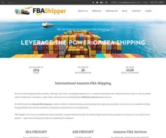 Fbashipper.com(International Shipping to Amazon FBA Warehouse) Screenshot