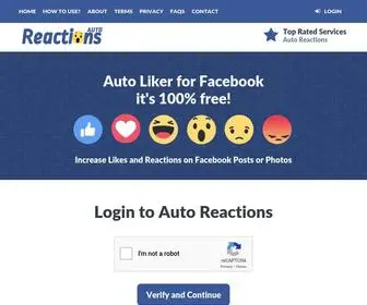 Fbautoreactions.com(Auto Reaction) Screenshot