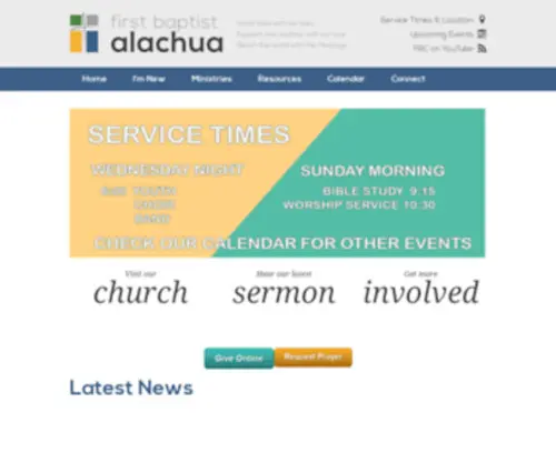 Fbcalachua.com(FBC ALACHUA) Screenshot