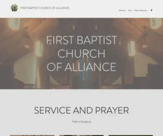 Fbcalliance.com(First Baptist Church of Alliance) Screenshot