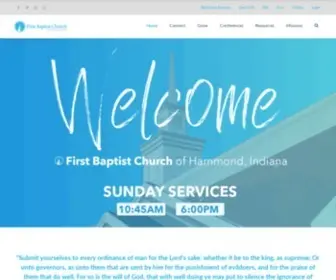 FBchammond.com(First Baptist Church of Hammond) Screenshot