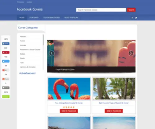 Fbcovershub.com(Facebook Covers & Facebook Timeline Covers) Screenshot