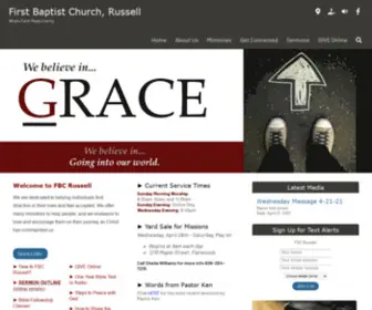 FBcrussell.org(First Baptist Church) Screenshot