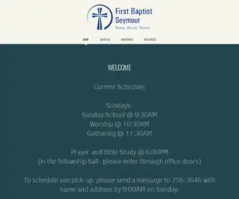 FBcseymour.com(First Baptist Church Seymour) Screenshot