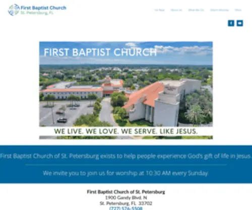 FBCStpete.org(The website for First Baptist Church of St) Screenshot