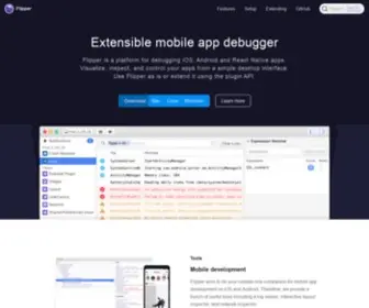 FBflipper.com(Extensible mobile app debugger) Screenshot