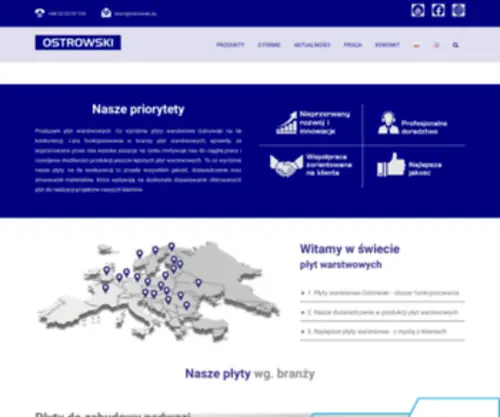 Fbhostrowski.pl(Producent płyt warstwowych) Screenshot