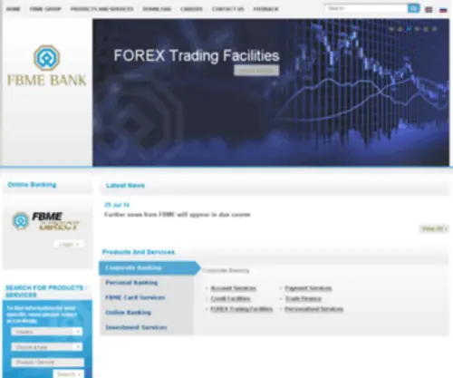 Fbme.com(Cyprus International Commercial Banking Solutions) Screenshot