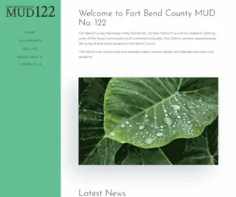 Fbmud122.com(Fort Bend County MUD No) Screenshot