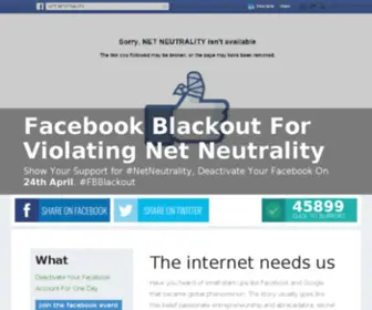 FBNN.in(Facebook Blackout for Violating Net Neutrality) Screenshot
