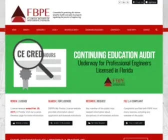 Fbpe.org(Florida Board of Professional Engineers) Screenshot