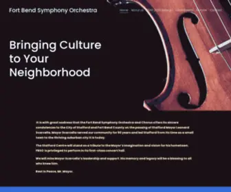 Fbso.org(Fort Bend Symphony Orchestra) Screenshot