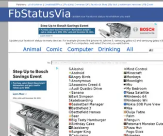 FBstatusvia.com(Update your Facebook status via whatever you want) Screenshot