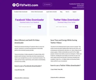 FBtwitt.com(Facebook and Twitter Video Downloader) Screenshot