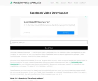 Fbvideodownloader.org(Facebook Video Downloader) Screenshot