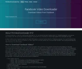 Fbvideodownloader.xyz(Facebook Video Downloader Online) Screenshot