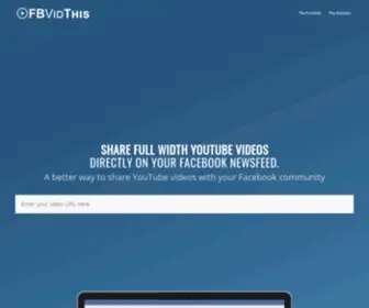 Fbvidthis.com(Better Facebook Video) Screenshot