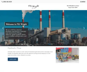 FBwright.com(Hydraulic, Industrial, Flexible Hose, Fittings, ducting, rubber & sheet, adapters, couplings, clamps, urethane & custom, adhesives, F.B) Screenshot