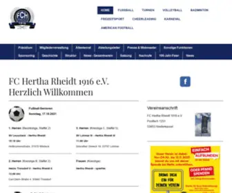 FC-Hertha-Rheidt.de(FC Hertha Rheidte.V) Screenshot