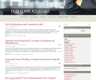 Fcadefense.com(FALSE CLAIMS ACT DEFENSE) Screenshot