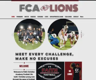 Fcalionsfootball.com(Faith Christian Academy football Orlando) Screenshot