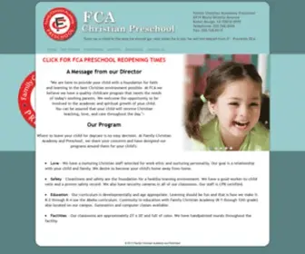 Fcapreschool.com(FCA Preschool) Screenshot