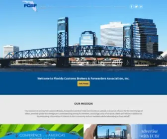 FCBF.com(Florida Customs Brokers & Forwarders Association) Screenshot