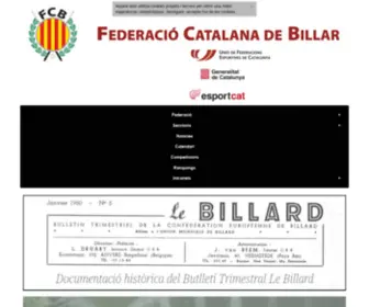 Fcbillar.cat(Federació Catalana de Billar) Screenshot