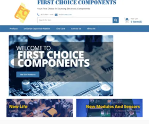 Fccelec.com(First Choice Component) Screenshot