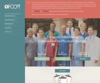 FCCPT.org(Foreign Credentialing Commission on Physical Therapy) Screenshot