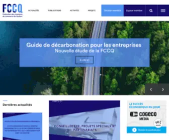 FCCQ.ca(Fédération des chambres de commerce du Québec) Screenshot