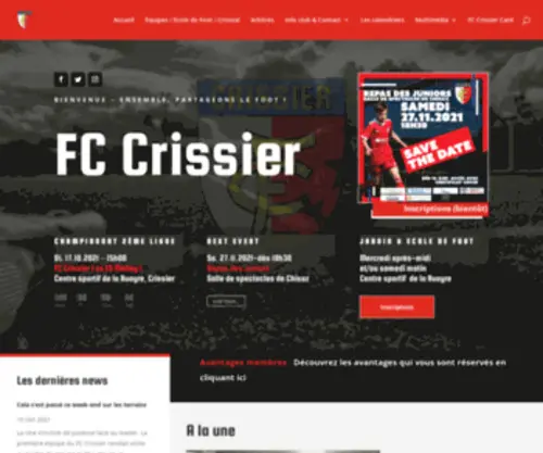 FCcrissier.ch(FC Crissier) Screenshot