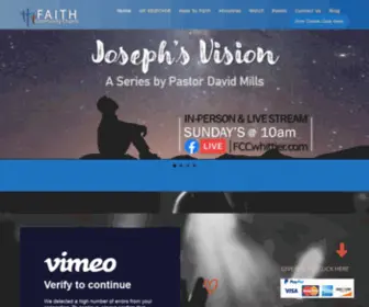 FCCwhittier.com(Faith Community Church) Screenshot